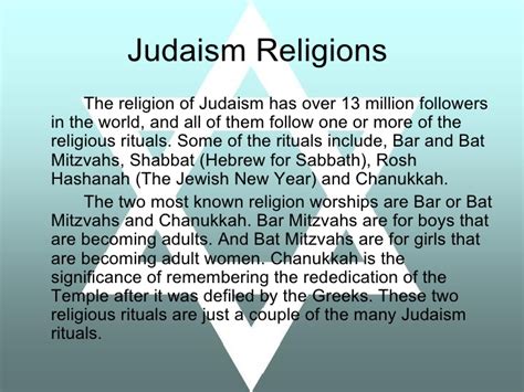 Judaism Religious Rituals And Worships
