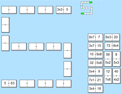 Juego del dominó con las tablas de multiplicar | EL BLOG ...
