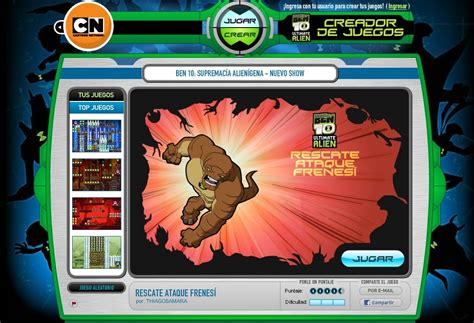 Juegos de Ben 10: Creador de Juegos   Cartoon Network