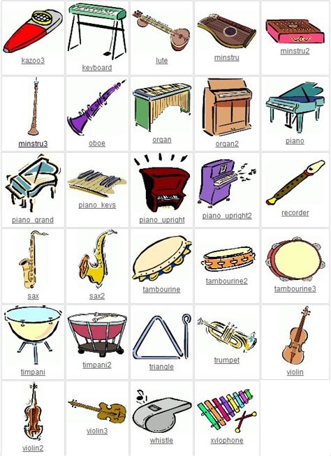 Juegos Musicales: Clip art musicales y caricaturas de músicos