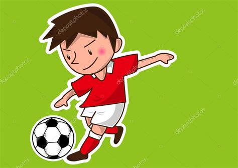 jugador de fútbol de dibujos animados — Archivo Imágenes ...