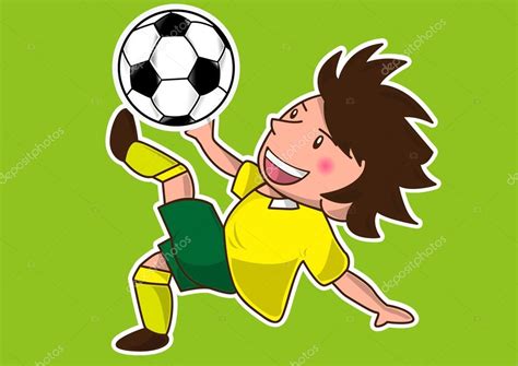 jugador de fútbol de dibujos animados — Vector de stock ...