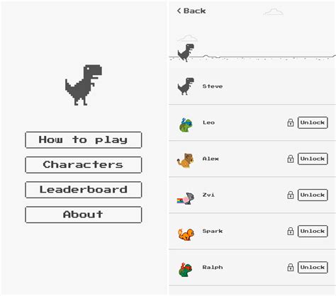 Jugar al juego del dinosaurio en el centro de notificaciones