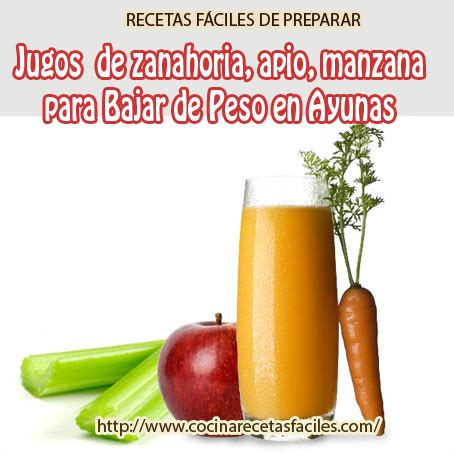 Jugo de zanahoria apio manzana para bajar de peso en ...