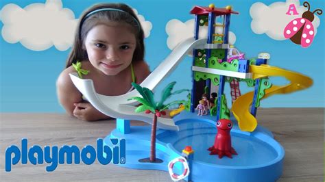 Juguete de Playmobil con toboganes   Summer Fun   YouTube