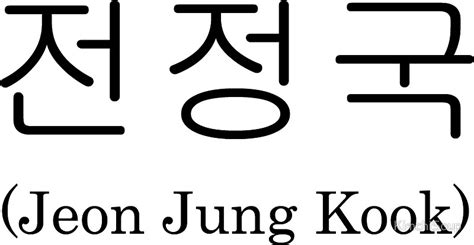 Jung Kook Korean Name BTS  Stickers by KimchiSoup | Redbubble