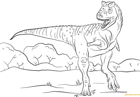 Jurassic Park Carnotaurus Coloring Page   Free Coloring ...