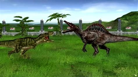 Jurassic Park Operation Genesis: T. rex Vs Spinosaurus ...