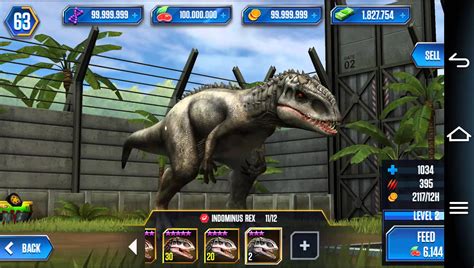 Jurassic world the game   Indominus Rex level 40   YouTube