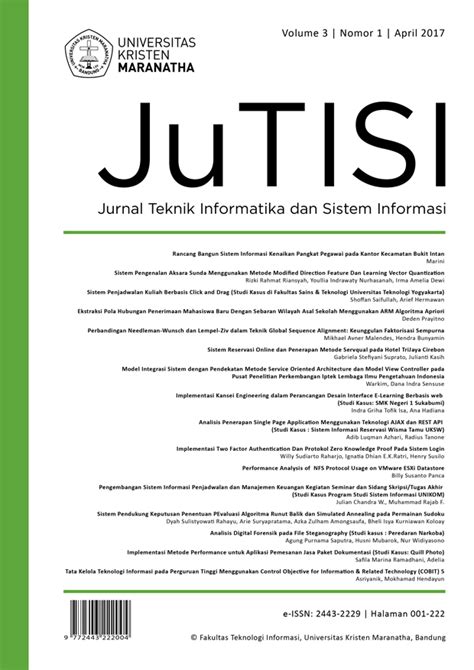 Jurnal Teknik Informatika dan Sistem Informasi  JUTISI ...