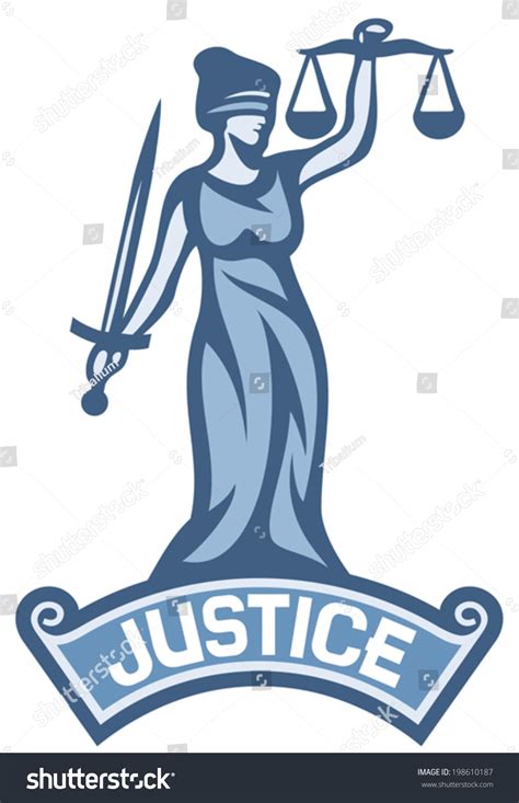 Justice Statue Label  Scales Of Justice Symbol, Lady ...
