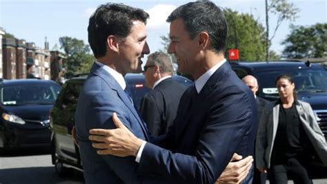 Justin Trudeau recibe a Pedro Sánchez con honores ...