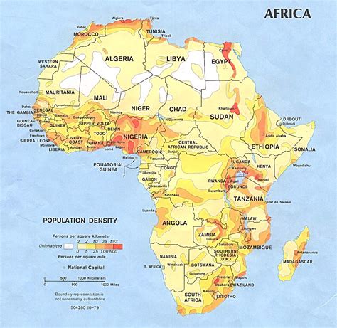 Kaart landen Afrika: Kaart topografie landen Afrika