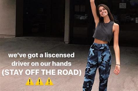 Kaia Gerber passes driving test