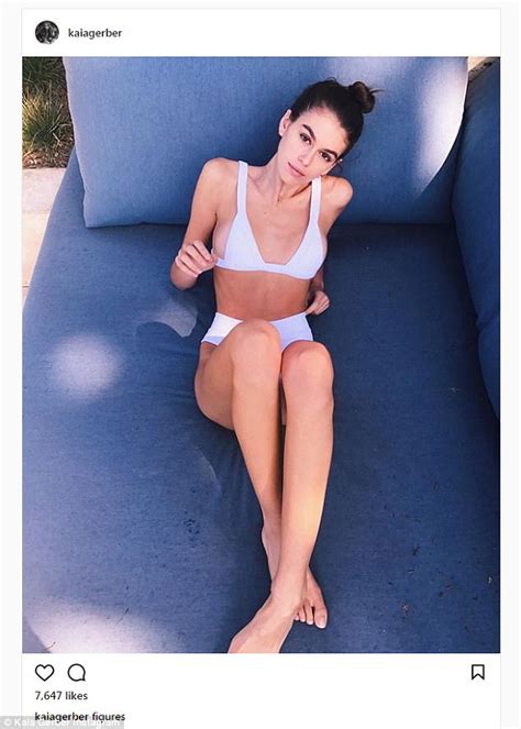 Kaia Gerber shares bikini image on Instagram | Daily Mail ...