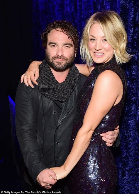 Kaley Cuoco gets cosy with ex Johnny Galecki at the People ...