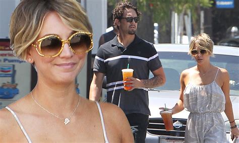 Kaley Cuoco looks gorgeous in grey sundress and newly ...