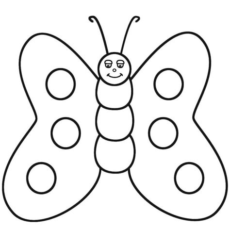 Kelebek Boyama Sayfası | OkulöncesiTR l Preschool
