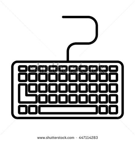 Keyboard clipart black and white Pencil and in color ...