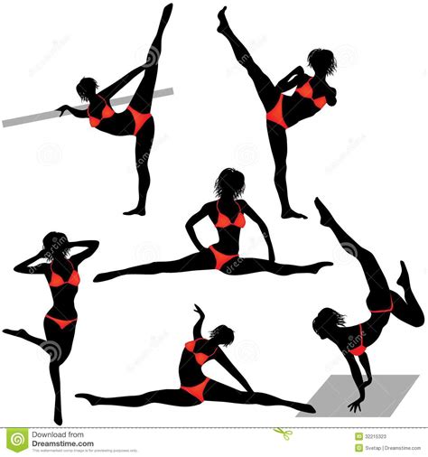 Kick Boxing Poses stock vector. Illustration of activities ...