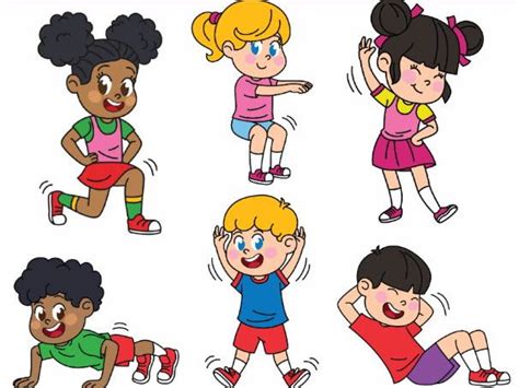 Kids Exercising Exercises Workout by alinavdesign ...