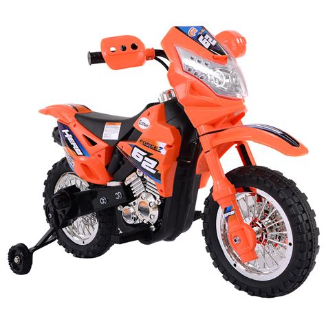 Kids Ride On Motorcycle with Training Wheel 6V Battery ...