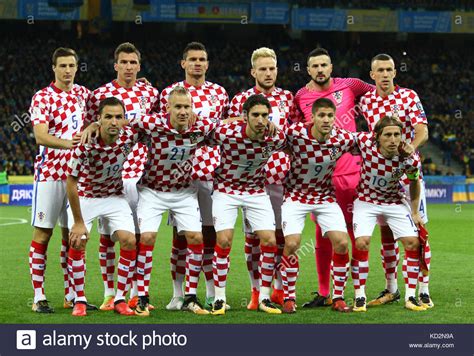 Kiev, Ukraine. 9th October, 2017. Players of Croatia ...