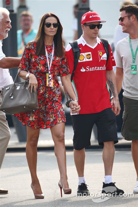 Kimi Raikkonen, Ferrari with his wife Minttu Raikkonen, at ...