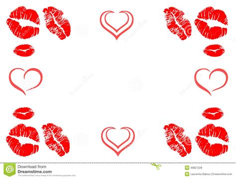 Kisses frame border stock illustration. Illustration of ...