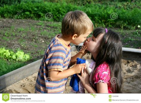 Kissing Children Royalty Free Stock Photos   Image: 1242208