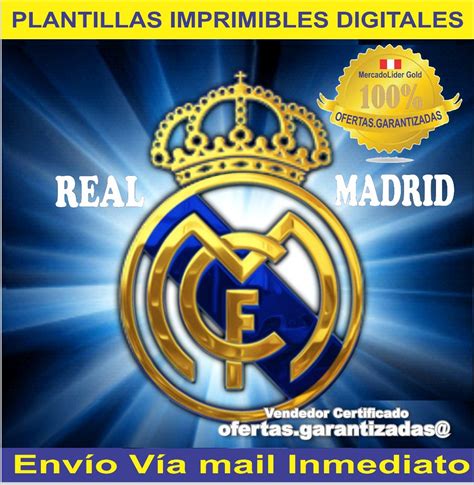 Kit Imprimible Real Madrid Tarjetas Invitaciones ...