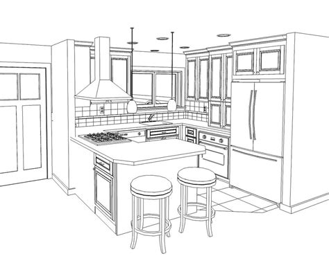 Kitchen Drawing | Marceladick.com