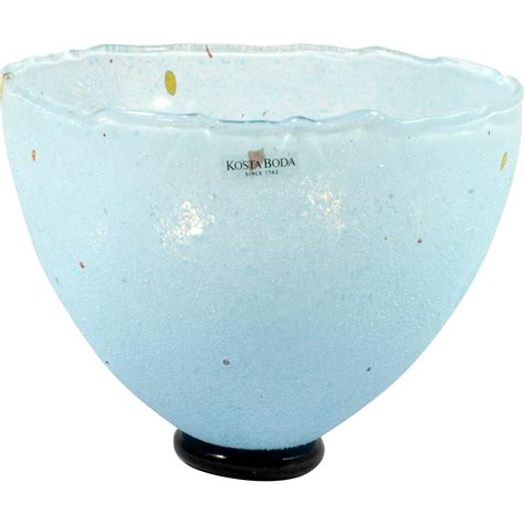 Kosta Boda Blue Glass Bowl B Vallien Art Collection 59608 ...