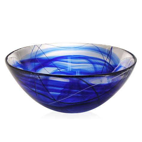 Kosta Boda   Contrast Bowl Blue Large