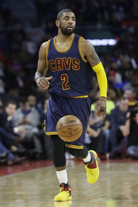 Kyrie Irving Wearing a Nike Kyrie 2 Black/Yellow Red PE ...