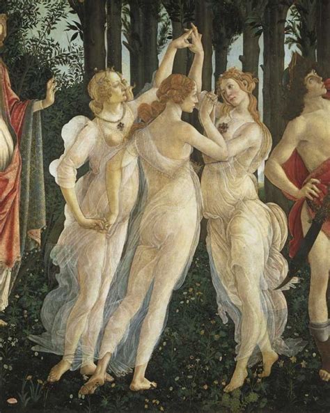 L arte di Botticelli: La Primavera, particolare della tre ...