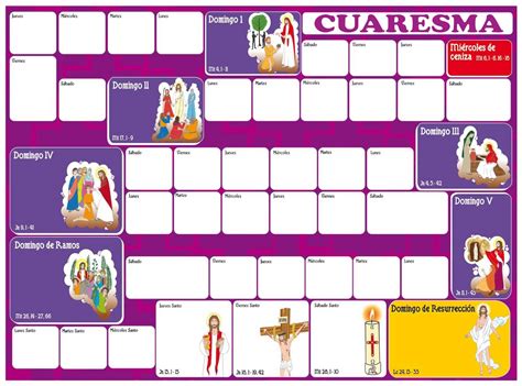 La Catequesis El blog de Sandra : Calendario para hacer ...