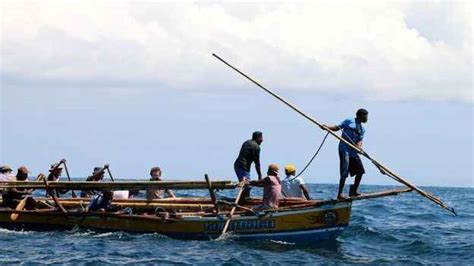 La caza de ballenas con botes de remos y arpones   Vista ...