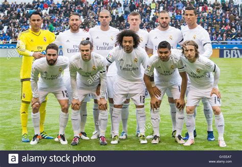 La Coruña, Spain. 14th May, 2016. Real Madrid team group ...