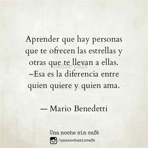 La diferencia entre querer y amar #Mario #Benedetti # ...