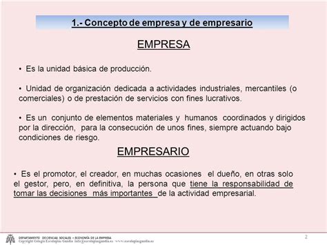 LA EMPRESA Y EL EMPRESARIO   ppt descargar