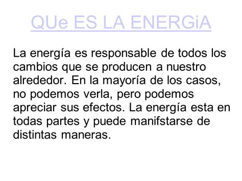 La Energia.   ppt video online descargar