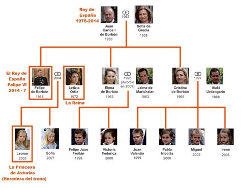 La familia real Árbol genealógico actualizado | La familia ...