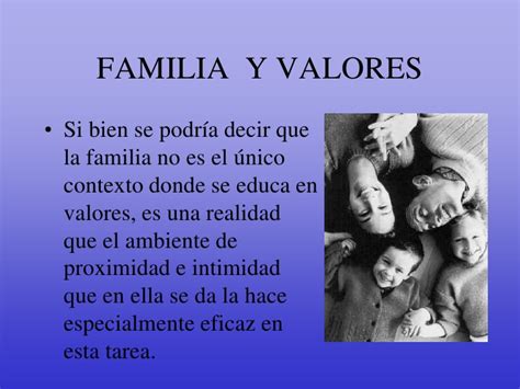 La familia y valores