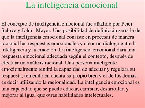 La inteligencia racional y la inteligencia emocional IES ...