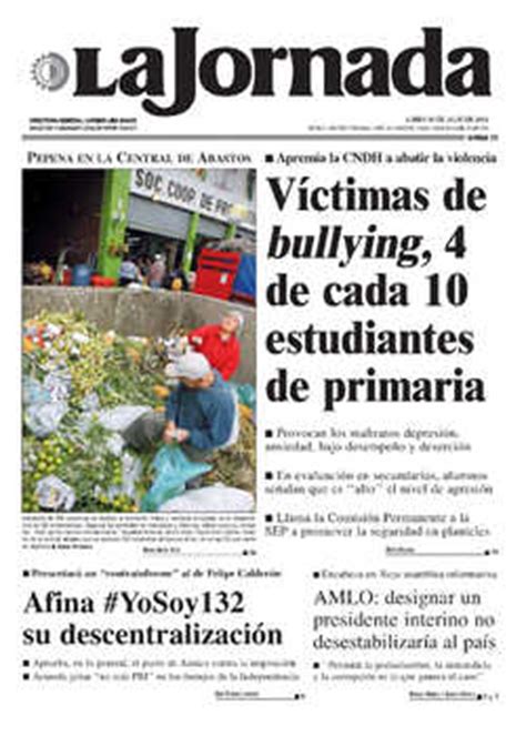 La Jornada: CNDH: urge actuar contra el bullying