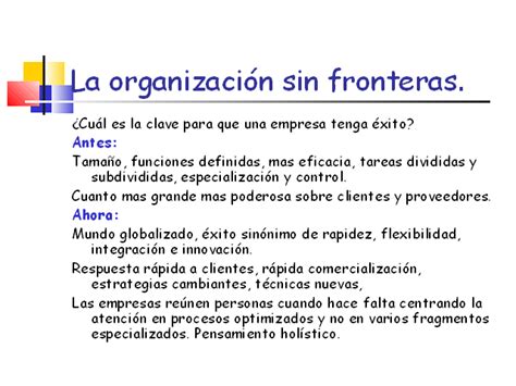 La organización sin fronteras  Presentación PowerPoint ...