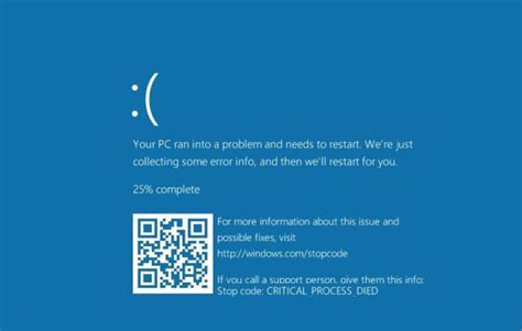 La  pantalla azul de la muerte , de Windows 10, incluye un ...
