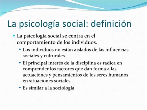 La psicología social 1