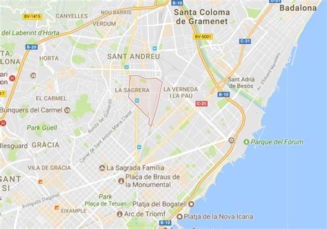la sagrera zoom out barcelona spain google maps image ...